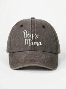 1 Stück Outdoor bestickte "Junge liebt Mama" verstellbare Baseballkappe, Sonnenschutz Lässig Hut geeignet für Frühling, Herbst, Reisen, Strand, Herren, Damen, Jugendliche, Valentinstag, Y2K Stil