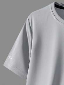 Summer Workout Gray Loose Breathable Quick-Dry Casual T-Shirt, And Versatile Everyday Wear