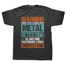 Metal Detecting T Shirts Summer Graphic Cotton Streetwear Short Sleeve Detect Hunter Detectorist Gifts T-Shirt Mens Clothing - Black - View 1