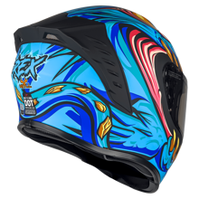 CASCO PARA MOTOCICLISTAS XBULL BALTO AZUL BRILLANTE INTEGRAL PARA USO RURAL CON CERTIFICACIÓN DOT - Azul - Ver 3