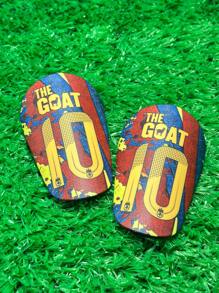 1 Pair 10 X 6 Cm Mini Competitive Grade EVA Shock Absorbing Club Logo Soccer Shin Guards - Multicolor - View 2