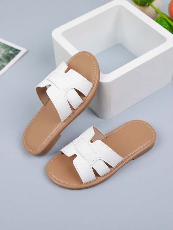 2025 Spring & Summer New Children Boys Girls Outdoor Comfortable Non-Slip Soft Sole Slip-On Sandals, Korean Style Beach Shoes