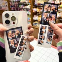 Adesivos de Foto Personalizados 1 peça/3 peças/5 peças Opções de Quantidade Múltipla, Múltiplos Estilos e Diferentes Tamanhos de Opções de Mini Foto para Melhores Amigos, Namoradas, Namorados, Fotos Personalizadas, Fotos Personalizadas, Fotos de Casal Personalizadas, Presentes do Dia dos Namorados, Presentes de Aniversário, Aniversários, Presentes de Casal, Impressão Gráfica, Casa e Vida, Assombrar Sua Casa, Etiquetas Personalizadas, Design Chique - adesivo - Visão 3