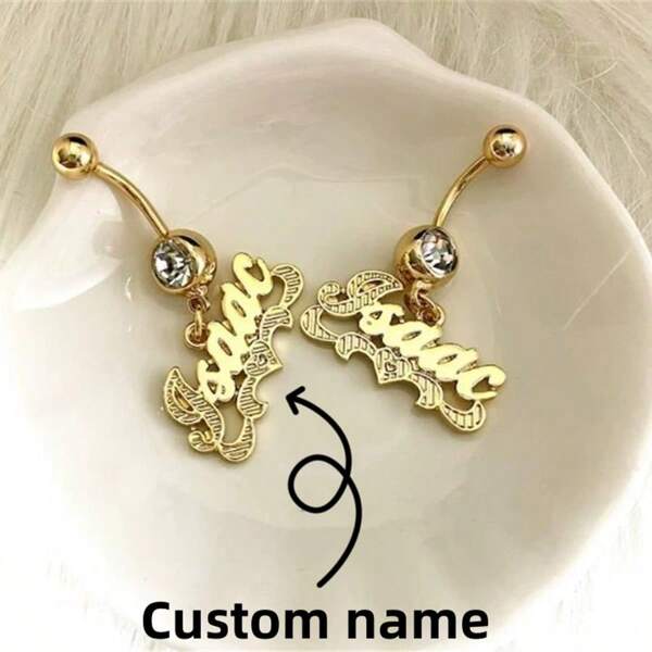 Individuell gestaltbarer Blumen-Bauchnabelpiercing, Gravierte Buchstaben glänzender Bauchnabelringe, DIY Name, für Sommer Strand, Urlaubsgeschenke, Gold, Stilvoll, Farbig, Vintage, Einfach, Unisex, Lässig, Süß, Individuell, Personalisiert, Einzigartig, Ideale Geschenke für ihn, Ideale Geschenke für sie, sie, Freund, Freundin, Vater, Mutter, Familie, Freunde, für Jahrestag, für Geburtstag, für Abschluss, für Prom, für Party