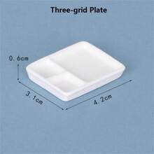 9 pezzi / 18 pezzi Mini set di stoviglie da cucina in ceramica bianca realistica, comprensivo di piatti, ciotole e tazze