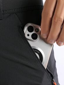 LEDUNTINO [春/夏] 男士时尚休闲户外运动裤 纯色 适合送给老公或男朋友 弹力 快干 多口袋 轻便 春秋裤 - 灰色 - 查看 4