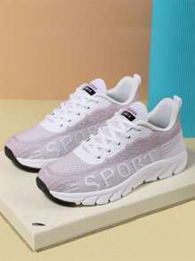 Tênis Casuais Esportivos e Confortáveis para Mulheres, Tênis para Caminhada Leves e Respiráveis com Plataforma de Cunha Bicolor, Sapatos Casuais de Tecido de Verão com Bico Redondo Simples, Sapatos Femininos, Tênis de Plataforma Bicolor e Confortáveis, Sapatos de Caminhada de Malha Respiráveis e de Cunha para Praia e Férias de Verão, Tênis Casuais Minimalistas Leves e de Alta Qualidade para Uso Externo, com Sola Antiderrapante e Durável
