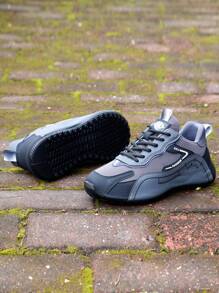 Men Fashion Breathable Mesh Sporty Sneakers, Comfortable Lace-Up Running Shoes With Non-Slip Sole And Knit Insole, Suitable For All Seasons, Teen Casual, Outdoor Athletics, Vacation, Graduation, Birthday Gifts