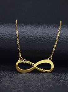 Infinite Loop Te Quiero Mama Stainless Steel Necklace Spanish I Love You Mom Necklaces Jewelry Mother's Day Gift
