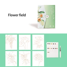 6 Stück/Set kreative Aquarell-Malereien - Malbücher für Erwachsene mit landschaftlichen und floralen Designs, beinhaltet Aquarellpapier und -farben für künstlerisches Zeichnen und Malen, kreative Freizeitaktivität, Muttertag, Geschenk für Mutter, Schulanfang, Schulmaterial - Verschiedenfarbig - Übersicht 12