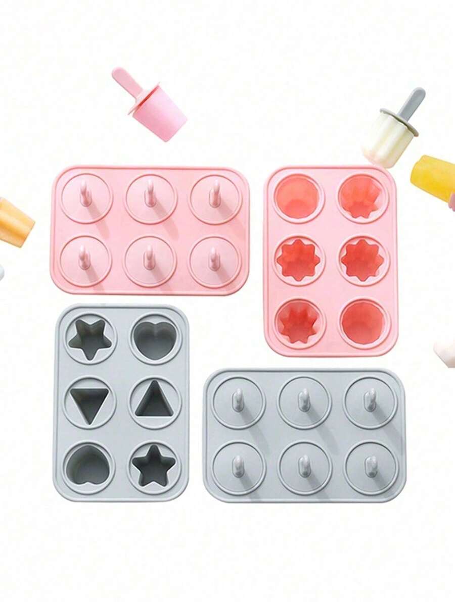 三维不同形状硅胶冰淇淋冰棒冰淇淋模具制作冰盒模具冰块托盘冰块冰块柔软冰块模具冰块模具