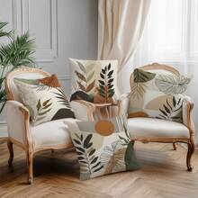 MEMNUN 4 vỏ gối 17,7 * 17,7in (45 * 45cm) / 19,69 * 19,69in (50 * 50cm) / 15,75 * 15,75in (40 * 40cm) Vỏ gối in hình minh họa thực vật phong cách Bohemian trừu tượng hoàng hôn tối giản [In một mặt] Vỏ gối trang trí nhà cho giường, ghế sofa, ô tô, thích hợp sử dụng hàng ngày hoặc trang trí tự sử dụng tối giản cao cấp, phòng khách, phòng ngủ, đầu giường - Nhiều màu - Xem 9