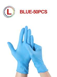 Guanti monouso in nitrile, blu, guanti per pulizie domestiche per cucina, bagno, pulizie, manipolazione di alimenti, tatuaggi, bellezza, colorazione dei capelli, animali domestici, saloni, forniture per la pulizia, attrezzi per la casa - Blu - Visualizzare 24