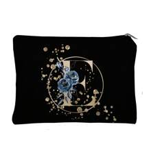 1 Pc Cosmetic Bag Makeup Bags Wallet Name Initials A-Z Letter Pattern Toiletry Organizer Pouch Wash Bag Zipper Phone Purse Pencil Pouch Clutch Bag Teacher Gifts Travel Essentials For Women Girl Gift For For Makeup Tools Makeup Brushes Storage Makeup Organizer Make Up Organizer Makeup Storage Makeup Pouch Make Up Pouch
