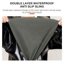 Mens Full Body Waders Dry Suit PVC For Floods Fly Fishing Heavy Duty Sizes 7 -12 - Black - View 5