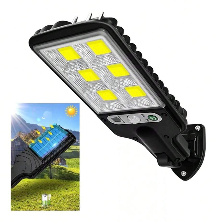 1pce Solar Light Reflector 100w Led With Automatic Sensor - 黑色 - 查看 1