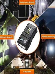 1/2/4PCS High Brightness Dual Light Source LED Flashlight, Multifunctional Mini Keychain Light, 6 Lighting Modes, Adjustable Lighting Angle, USB Rechargeable, With Stainless Steel Side Clip, Very Suitable For Outdoor Exploration, Camping, Emergency Situations, Daily Household Use, Hiking And Fishing,1200mah