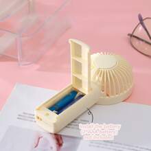 AOYI Mini Hand Fan, Battery Powered Eyelash Drying Fan, Personal Hand Fan, Summer Essentials, One-Button ON/OFF, For Office, Car Interior, School, Beach, Camping, Shopping, (Batteries Not Included)