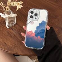 A Phone Case With Dreamy Cloud & Moon Print. Camera-Protected,Shock-Absorbing,Stylish And Unique Cloud-Moon Mirror Perfect For On-The-Go Makeup Touch-Ups,Mirror Phone Protective Case Can Be Used As A Makeup Mirror Compatible With Iphone16/7/8/11/12/13/14/15/X/XR/Xs/Plus/Pro/Pro Max/SE2/16e