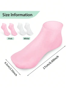 2 Stücke Silikon Feuchtigkeitsspendende Fußsocken für trockene, rissige Füße Fußpflege Socken Massage Feuchtigkeitsspendende Gel Socken Pediküre Socken Tool, Geschenk