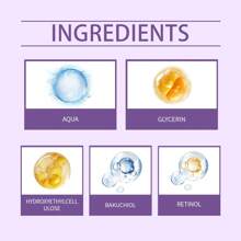 Hoygi 视黄醇精华液，面部精华液，护肤品，含积雪草，缩小毛孔，抗衰老精华，紧致肌肤，滋养亮泽 - 白色 - 查看 4