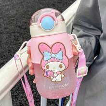 Sanrio Kuromi Water Cup 690ml Cute Plastic Cup With Straw Water Bottle Portable