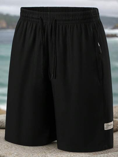 Lösa avslappnade lätta shorts för män, plusstorlek, bekväma 5-tums innersömmar amerikansk basketträning mitt-lårshorts, sommar