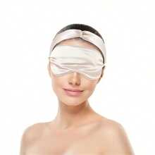 4 Pieces Deluxe Satin Sleep Set: Eye Mask, Matching Scrunchie, Drawstring Bag And Headband - Ideal For Travel And Home Comfort, Unscented Sleep Mask