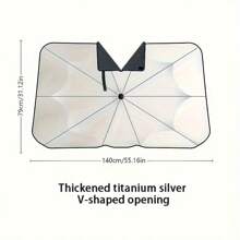 1 pieza Parasol plegable portátil para parabrisas del coche, protege tu auto de la luz solar, con protección contra rayos UV y aislamiento del calor