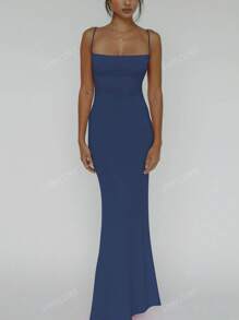 Robe moulante fendue pour femmes, dos nu, sexy, élégante, pour soirée, fête, club, vacances, plage, printemps, été, vêtements décontractés