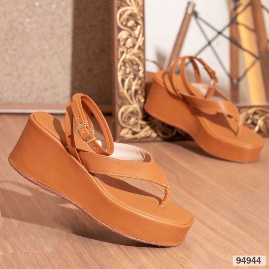 Women Platforms & Wedge Sandals - Camel - View 1