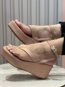 Women Platforms & Wedge Sandals - Beige - View 3