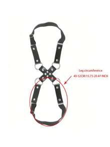 Women's Fashion, PU Leather, Leg Restraint Straps, Gothic Style Straps, Stud Decorations, Thigh Straps, Accessories For Couples, Dates, Parties, Outfits Sexy Lingerie Accessories