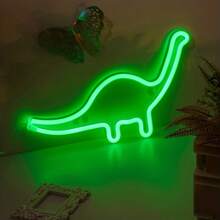 1 件恐龙霓虹灯，儿童房装饰，童话灯，适用于卧室、生日派对、婚礼庆典、礼物、所有季节 - 綠色 - 查看 2