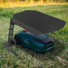 VA-Cerulean Weatherproof Robotic Lawnmower Garage Made Of Iron - Protective Roof For Robotic Lawnmowers & Automowers - UV-Resistant, Rust Protection, 77x94x36 Cm - Black - View 9