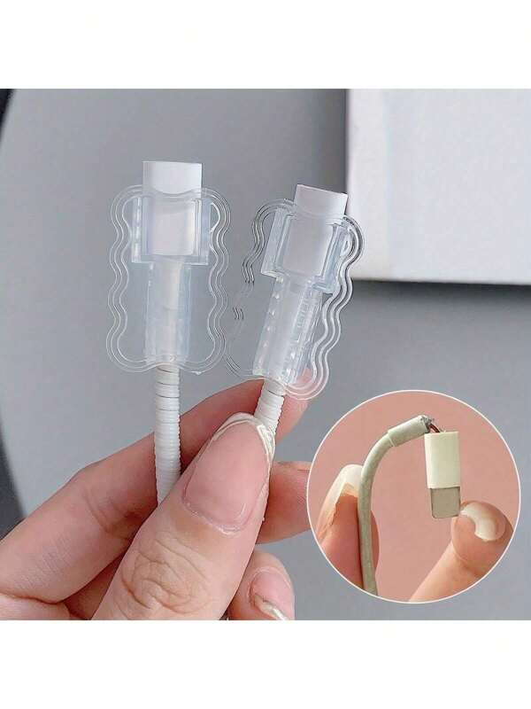 5Pcs ABS Resin Cable Sleeves: Proteja seus cabos contra quebra e desconexão