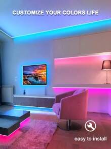 1pc 3.28ft/9.84ft/16.4ft/32.8ft/49.2ft USB LED Strip Light - RGB LED Lamp For Gifting, Home, Party Decoration, Suitable For Living Room, Bedroom, Bar, Cabinet, Shelf