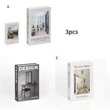 1 件/2 件/3 件/4 件现代仿英文书道具、家居装饰品、创意展示书