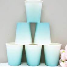 10pcs/20pcs/40pcs,9oz Disposable Paper Cups Pastel Rainbow Gradient Party Cups Drinking Cups For Party, DIY And Holiday, Multicolor Paper Cups For Wedding Party Picnic BBQ Travel And Event - Multicolor - View 18