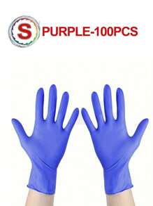 Disposable Nitrile Gloves, Blue/Purple, Household Cleaning Gloves For Kitchen, Bathroom, Cleaning, Food Handling, Tattoo, Beauty, Hair Dye, Pet, Salon, Cleaning Supplies, Home Tools - Blue Purple - View 25
