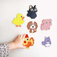 10/12/16pcs Refrigerator Magnets, Room Decor Stickers. Rubber Soft Magnetic Fridge Magnets, Material: PVC Soft Rubber, Size: Approx. 4.5-5CM, Features: 3D Stereoscopic, Long-Lasting, Non-Fading, Applicable For Posting Notes, Memos, Photos, Decorating Refrigerators, Early Education Stickers, Etc. - Multicolor - View 7