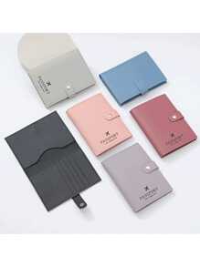 Funda para pasaporte personalizable con nombre, estuche para tarjetas, multifunción minimalista de unicolor de gran capacidad, adecuado como regalo exclusivo para novias, mamás