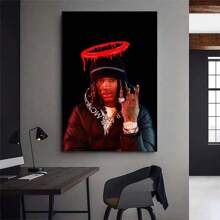 1pc Wall Arts Posters Pop K-King Rapper Von POSTER Poster Printing Wall Paintings Living Room Home Decoration, Suitable For Residential And Dormitory Walls, Living Room And Bar Decoration, Dining Room Or Bathroom, Room Decoration, High Quality Without Frame, Indoor/Outdoor Canvas Art, Frameless Gifts Birthday Graduation
