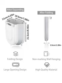 1 件节省空间的可折叠垃圾桶：用途广泛、友好且便携，适用于厨房、汽车、浴室 - 提升您的 D、厨房、浴室、家居、家居用品供应商 - 彩色 - 查看 4
