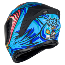 CASCO PARA MOTOCICLISTAS XBULL BALTO AZUL BRILLANTE INTEGRAL PARA USO RURAL CON CERTIFICACIÓN DOT - Azul - Ver 5