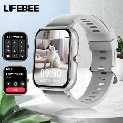  LIFEBEE 男女智能手表，1.83 英寸高清全触摸屏无线通话智能手表（接听/拨打电话），活动追踪器，100 多种运动模式，计步器，消息提醒，运动健身追踪器