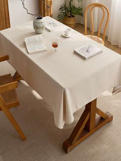 1 块矩形亚麻桌布，适用于餐厅、餐桌、婚礼装饰、生日派对、家居和户外装饰