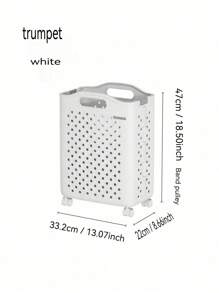 1 件带轮可折叠洗衣篮，大容量家用脏衣服收纳篮，壁挂式零食/玩具收纳架 - 彩色 - 查看 12