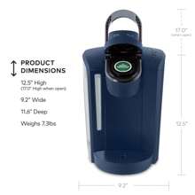 K-Select Single-Serve Pod Coffee Maker With 12oz Brew Size, Strength Control, Matte Black - Navy - View 4