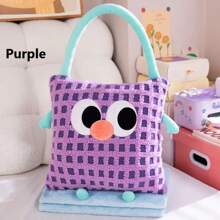 Manta de peluche con asa de transporte en diseño de dibujos animados que aumenta el atractivo visual